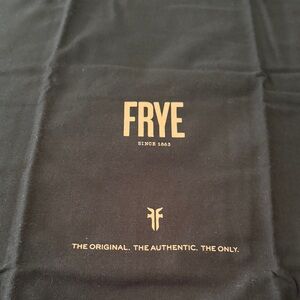 Frye Black Tote with Gold Logo